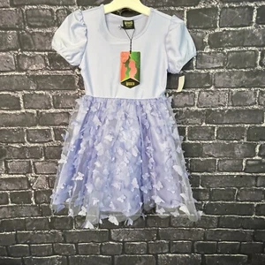 Wicked Girls Medium SZ 8 Butterfly Tulle Dress lavender Capped Sleeves - Picture 1 of 15