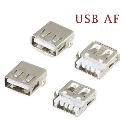 10Pcs USB-AF Type A Standard Port Female Solder Jacks Connector PCB Socket - Image 1 of 3