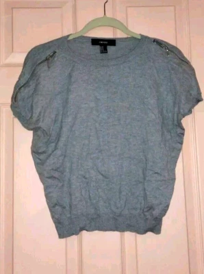 Suéter Forever21 Gris Algodón Medio - Poliéster - Nylon - Lana Manga Corta Foto 1 de 4