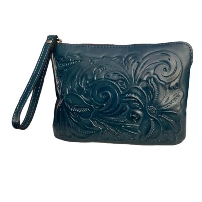 卡西尼工具皮革腕带 Patricia Nash Color Is Teal 著 — 第 1/4 张图片