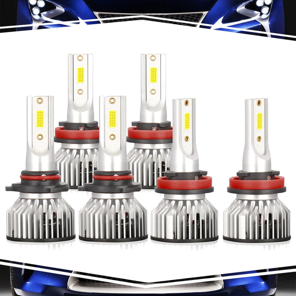For Mazda 3 2010-2013 3 Pair 6000K 9005+2x H11 Hi&Lo Beam Fog Light Bulbs Foto 1 de 4