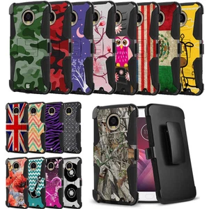 Funda resistente con cubierta de soporte + clip de funda para Motorola Moto Z2 Play Moto Z2 Force - Imagen 1 de 57