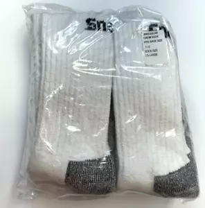 New - 5 pairs of IRREGULAR Snap-on Tools White Crew Socks Men's LARGE 7-12 - Picture 1 of 2