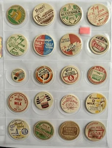 Vintage verschiedene Milchflaschenverschlüsse Posten 20 Stück - Bild 1 von 12