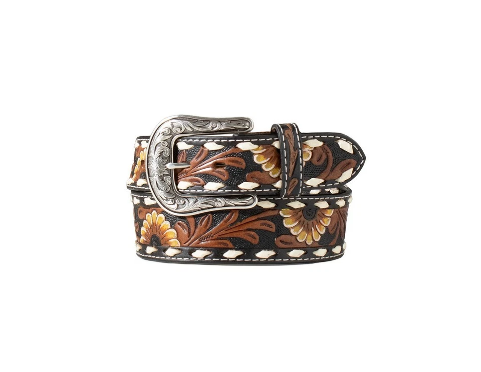 Cinturón Nocona Western Mujer Tooled Pintado Buck Encaje Negro N320005401 Foto 1 de 1