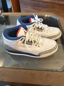 Air Jordan 3 Retro True Blue Schuhe Herren Größe 7 Zement Elefantenmuster 854261-106 - Bild 1 von 8