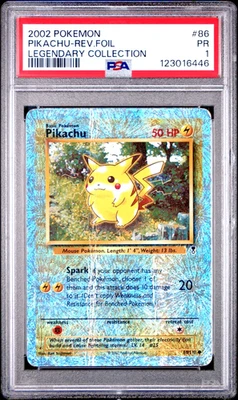 PSA 1 PR 2002 Pokemon Legendary Collection Pikachu 86/110 WOTC Reverse Holo Foil - Image 1 of 2