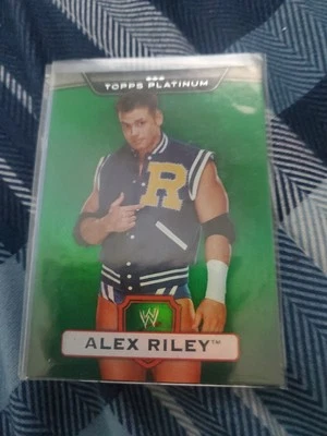 Alex Riley Parallel  Green And  Blue Lot Of Two Wrestling Cards. - Image 1 of 2