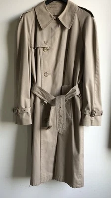 Grenfell Trench Coat Uomo Anni ’80 Sabbia 102/40 Interno Lana Rimovibile From UK - Immagine 1 di 4