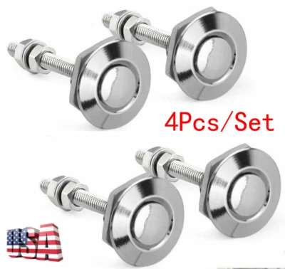 Universal Push Button Quick Release Car Hood Bonnet Pins Lock Clip Bumper Latch - Imagem 1 de 4