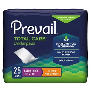 Prevail Total Care Underpad Heavy Absorbency 30X30" 100 ct - Picture 1 of 7