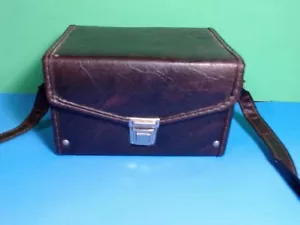Camera Case 5x7 Deep 7 1/ 2 Wide 4 1/2 Tall & 41 inch Strap Vinyl Dark Brown - Picture 1 of 6