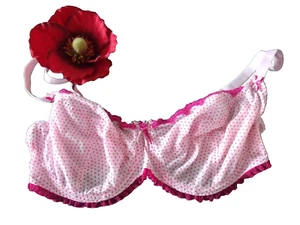 Sujetador copa completa a lunares con aros rosa B-Full 34E - Imagen 1 de 3
