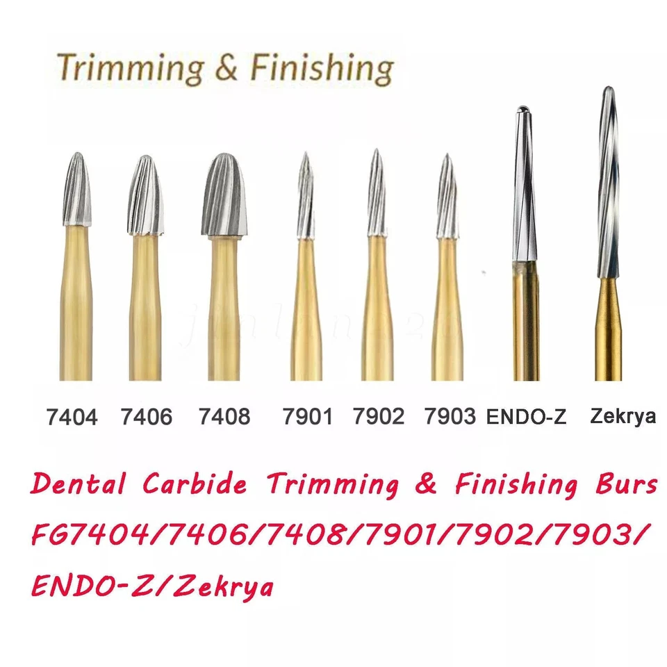 Fresas dentales de carburo de tungsteno FG taladros de pulido pulidores de recorte/acabado Foto 1 de 1