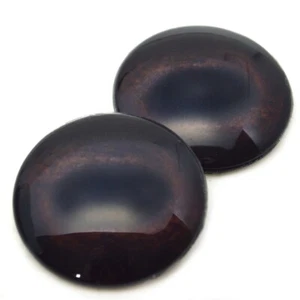 Pair Whitetail Deer Glass Eyes Jewelry Dolls Taxidermy Flatback Cabochons - Picture 1 of 10