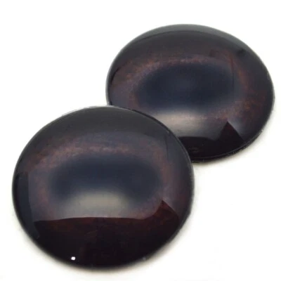 Par de cabujones cola blanca ojos de vidrio de ciervo joyería muñecas taxidermia espalda plana Foto 1 de 4