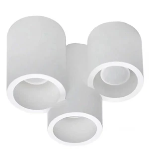 Plafoniera LED GU10 3 luci cilindro 24W lampada gesso soffitto casa ufficio 230V - Imagen 1 de 6