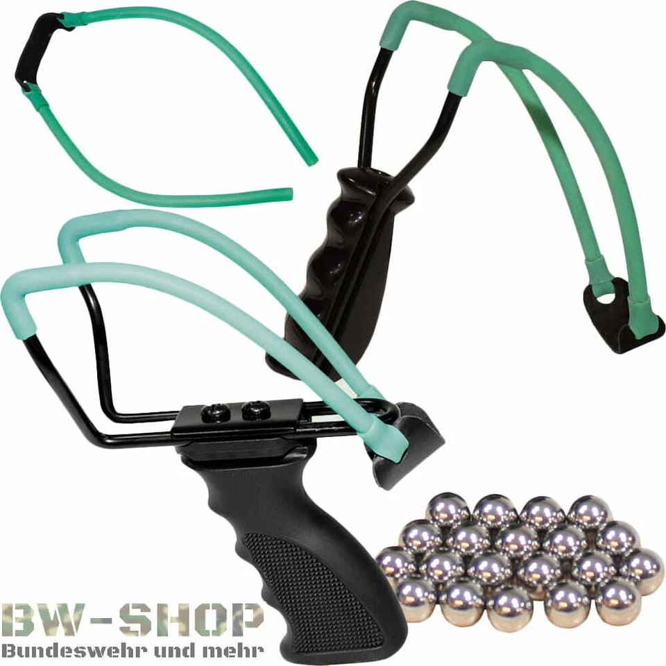 STEINSCHLEUDER DELUXE FUN ZWILLE SPORTSCHLEUDER ERSATZGUMMI / STAHLKUGELN 8-10mm - Bild 1 von 1