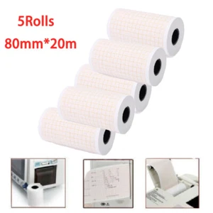 80MM*20M Thermodruckerpapier für EKG EKG Monitor Elektrokardiograph 5 Rollen - Bild 1 von 15