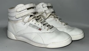 Reebok Classic Freestyle Hi Top Mädchen Größe 3,5 weiß Doppelriemen Sneaker 90’s - Bild 1 von 12