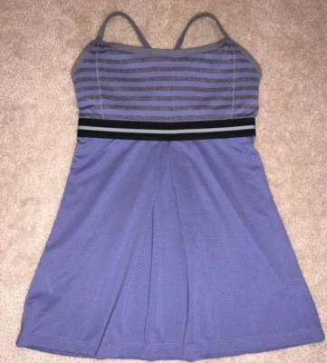 Lucy Fit Squad Tank Top Womens Purple stripe Racerback Athletic Yoga Gym Size XS - Image 1 of 4