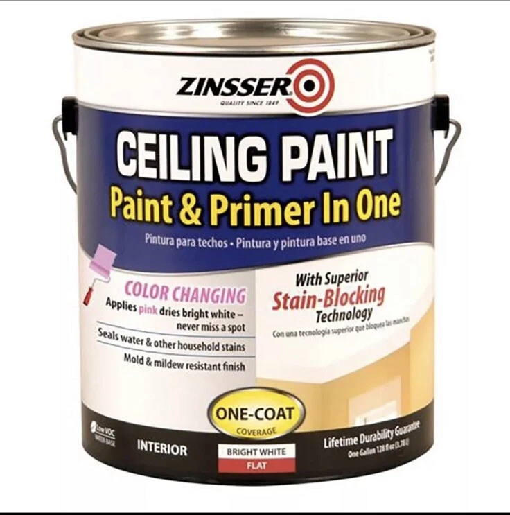 Pintura e imprimación de techo blanca todo en una gal Zinsser 260967 Foto 1 de 1