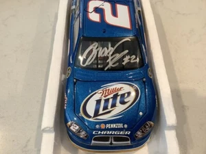 BRAD KESELOWSKI AUTOGRAPHED 2011 DODGE CHARGER MILLER LITE DIECAST & CARD - Picture 1 of 17