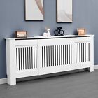 White Radiator Cover Cabinet Small Large Modern MDF Slat Wood Grill Furniture