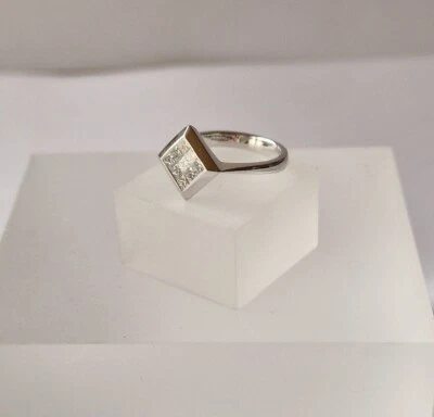 Platinum And Diamond Ring Size N - Image 1 of 4
