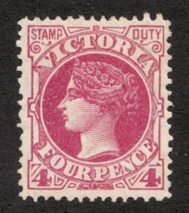 1884-86 Victoria, Australia Sc# 150, Four Pence, QV, Magenta. MH Cv$125 - Picture 1 of 1