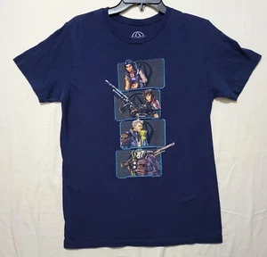 Borderlands 3 Vault Hunters Short Sleeve Graphic Blue Shirt Size M Used - Picture 1 of 4
