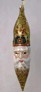 Glass Ornament "Two Face Santa" - Hand Painted in Poland - Radko Inspired - Picture 1 of 5