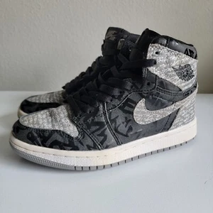 Nike Air Jordan 1 High OG Rebellionaire talla 4 555088-036 OG I Retro Negro Gris - Imagen 1 de 14