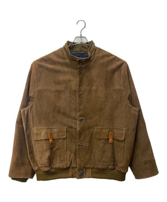 Men's Brown Leather Blouson by Brooks Brothers, Size XXL - Image 1 of 4