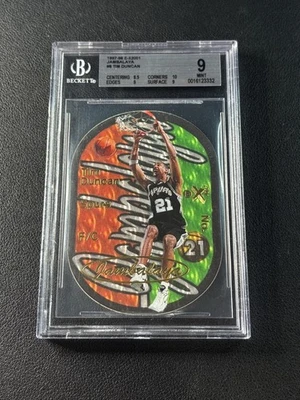 Tim Duncan BGS 9 1997 E-X2001 #8 ESPUELAS JAMBALAYA COMO NUEVO  Foto 1 de 2