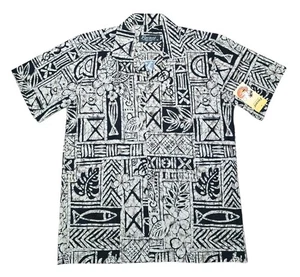 Camisa marrón con botones talla M con motivos florales hawaianos Favant nueva con etiquetas - Imagen 1 de 8