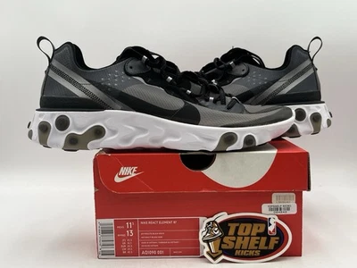 DS New Nike React Element 87 Anthracite 2018 Size 11.5 Authentic Grey Trainer  - Image 1 of 4