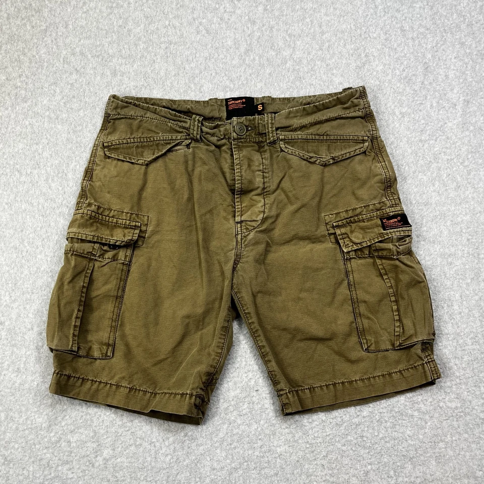 Superdry Pantalones Cortos Slim Core Lite Cargo Hombre Pequeño (32) Caqui Verde Ejército Militar Foto 1 de 4