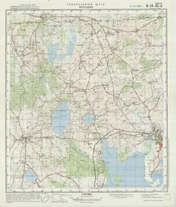 Mapa topográfico militar soviético ruso - WEGORZEWO (Polonia), 1:50 000, edición 1976 - Imagen 1 de 3