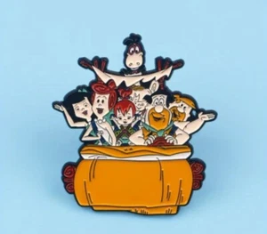 The Flintstones Gang in the Car enamel pin - Australian Stock - free AU Shipping - Bild 1 von 4