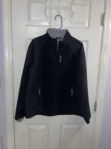 CABELA'S Full Zip Up Long Sleeve Black Softshell Windbreaker Jacket Mens Large - Picture 1 of 8