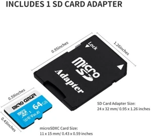 Carte microSDXC Micro Center Premium 64 Go, (lot de 8) - Photo 1 sur 8