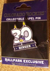 2024 Colorado Rockies pin Dinger Mascot 30 Happy Birthday 30th MLB - Picture 1 of 6