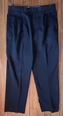 Barrington Mens Black Straight Leg Pleated Front Formal Dress Pants Size 36/32 - Image 1 of 4
