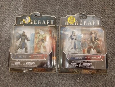 Lote 2 minifiguras Warcraft paquete de 2 conjuntos Alliance Soldier vs Durotan Jakks Pacific Foto 1 de 3