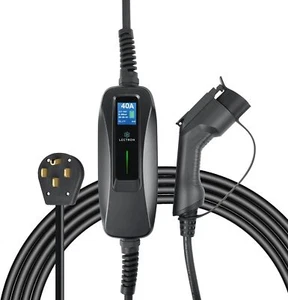 Lectron 240V 40 Amp Level 2 EV Charger 15ft Extension Cord BS-PCD040-40A - Black - Photo 1 sur 4