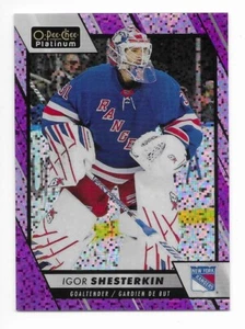 2023-24 O-Pee-Chee Platinum Violet Pixels Igor Shesterkin Parallel 018/199 #41 - Picture 1 of 2