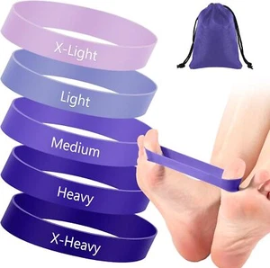 Set of 5 Toe Stretcher Bands Toe Bands for Bunions Foot Stretcher Resistance ... - Picture 1 of 5