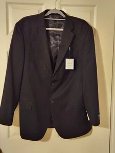 Dockers NWT Black Stripe Mens 44R Blazer Sport Jacket - Picture 1 of 9