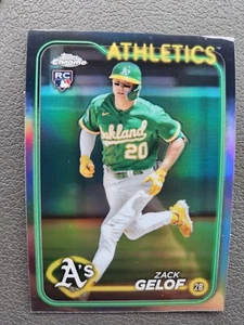 2024 Topps Chrome Zack Gelof Silver Refractor Oakland Athletics RC - Bild 1 von 2